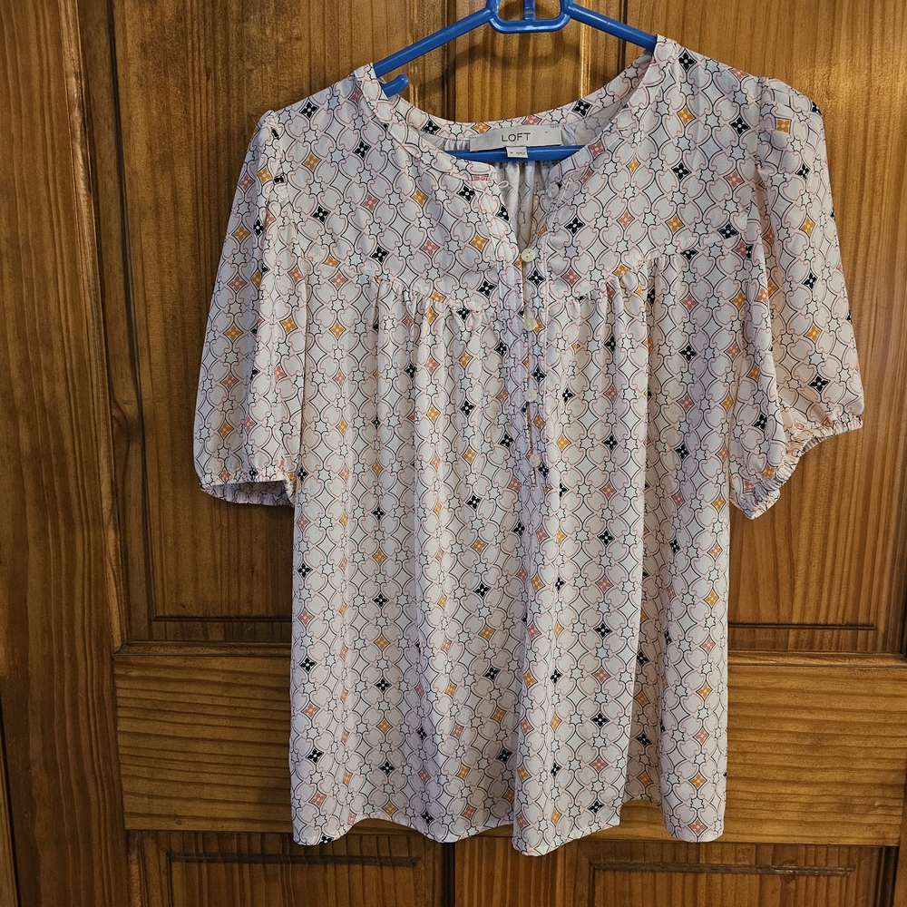 LOFT Women's Patterned Top - Multicolor